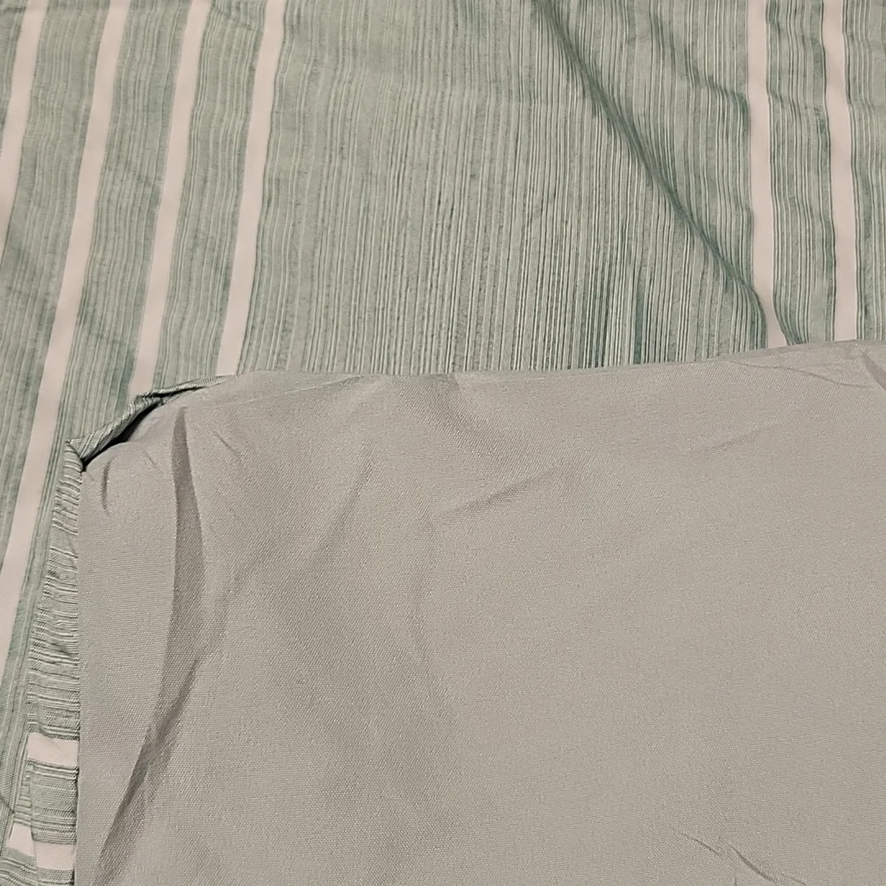 Bedsure Sage Green white stripe comforter Queen 88x88